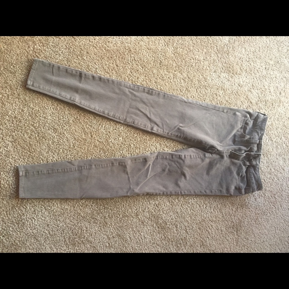 American Eagle gray sateen jegging 00